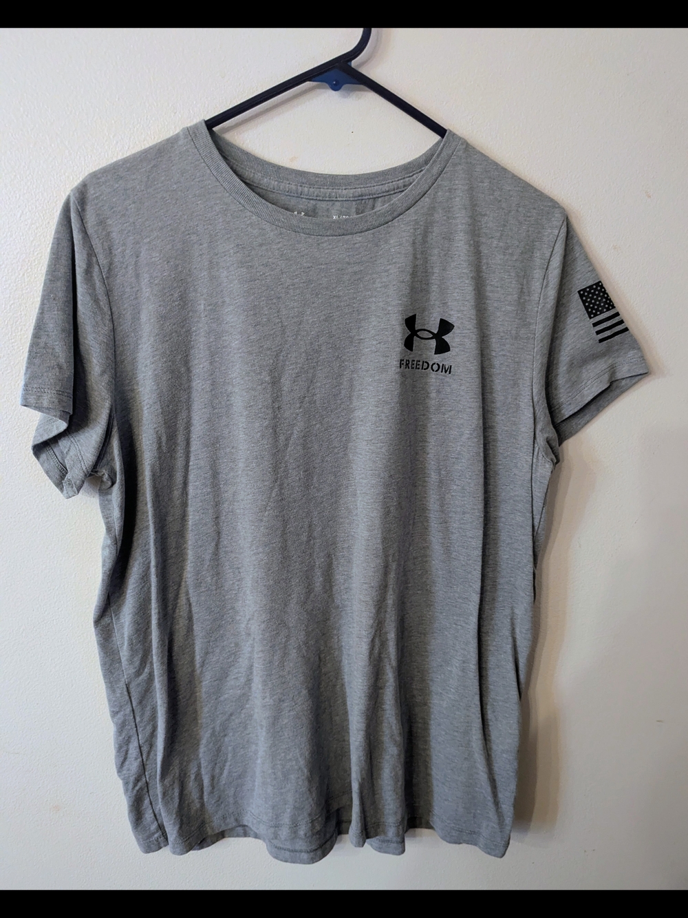 Under Armour Gray Freedom Logo Short Sleeve Performance Tee